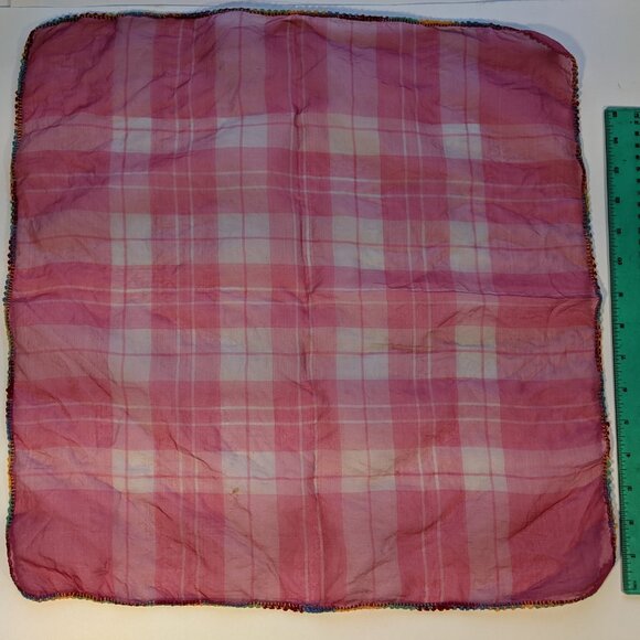 Lot 5 Vintage Handkerchiefs from the 50's handmade borders - Picture 12 of 13